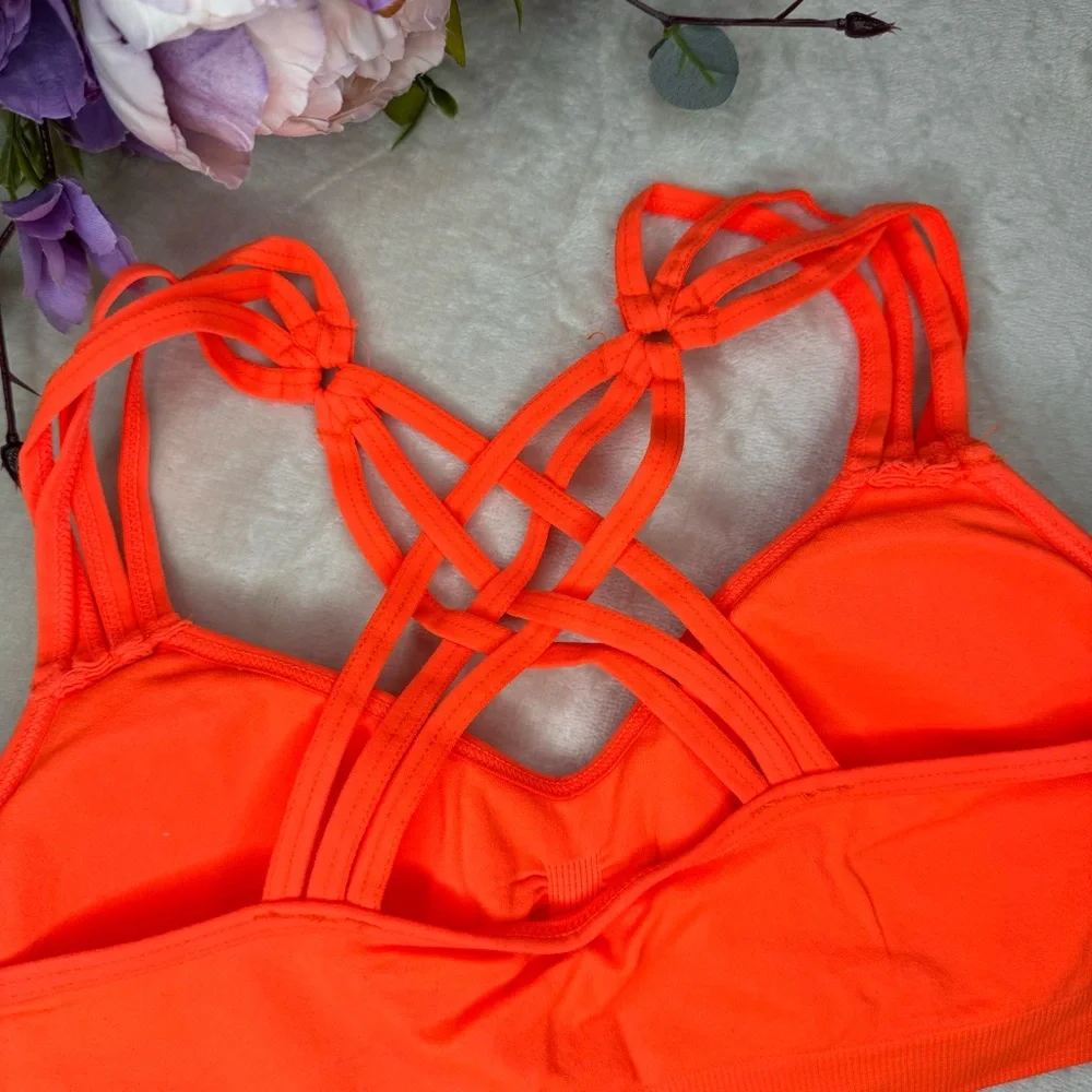 NEW Anemone Bright Orange Strappy Bralette